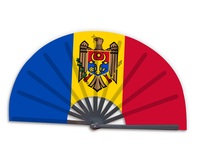Éventail pliant en tissu 32 cm avec drapeaux du Mexique, du Maroc et de Malte, pour le sport, les fêtes et la décoration, avec drapeaux multinationaux
