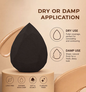 Esponja de Maquillaje Profesional sin Látex con Forma de Corazón Africano para Base de Maquillaje, Polvo, Aplicación Húmeda o Seca - Product Image 3