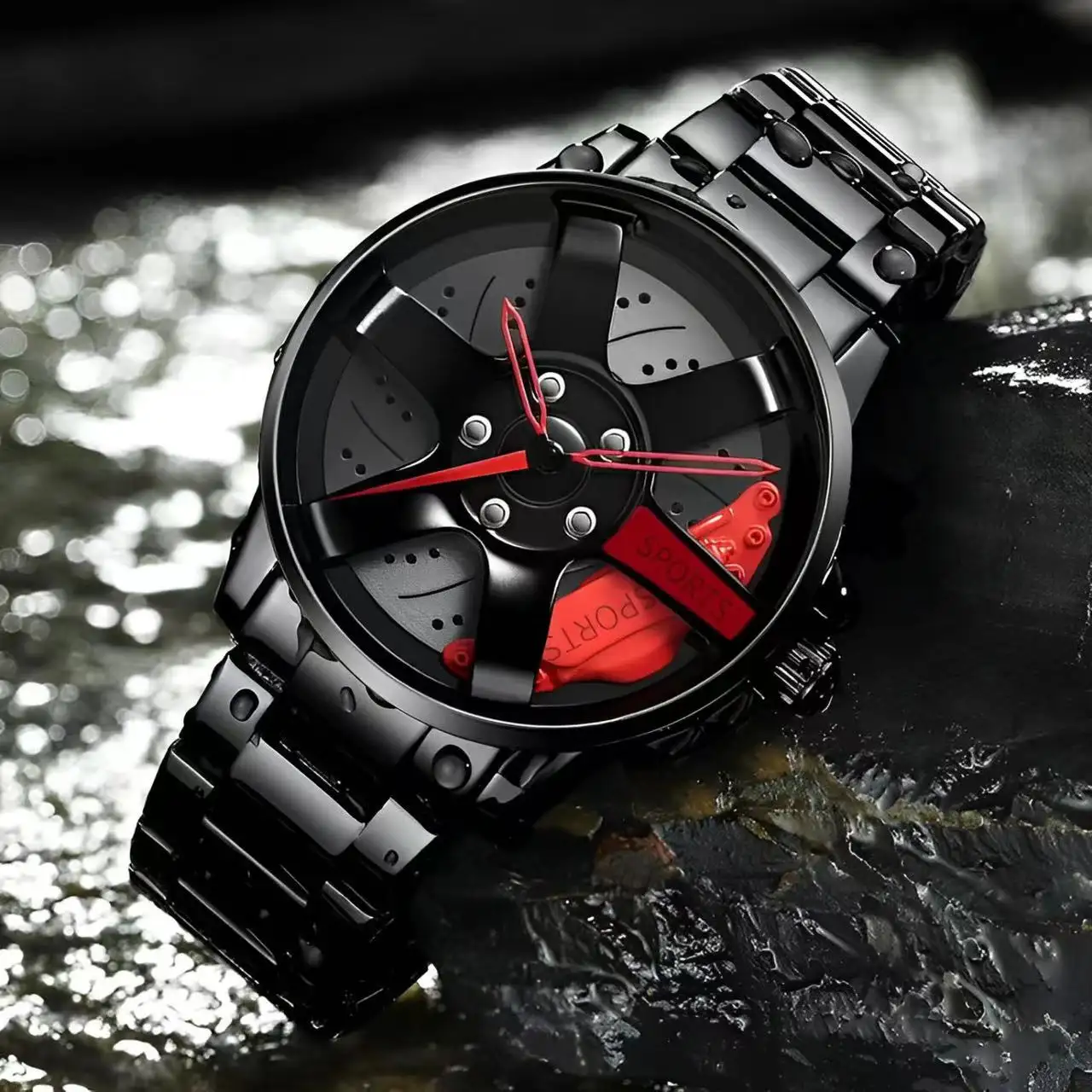 New fashion men quartz watches sports car mens luxury watches waterproof car hub wheel classic watch men