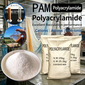 Poliacrilammide PAM Anionica ad Alta Purezza 99,8% Certificata ISO 9001 Flocculante Chimico per Trattamento Acque Sacchetto da 25kg Prodotto in Cina - Product Image 1