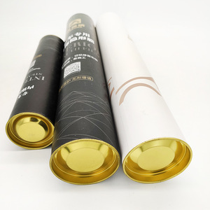 <span class=keywords><strong>Carton</strong></span> fort personnalisé noir kraft artisanat papier ondulé noyau grande affiche <span class=keywords><strong>tubes</strong></span> d'expédition <span class=keywords><strong>carton</strong></span> d'emballage avec embouts - Product Image 3