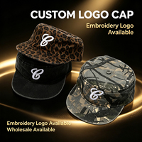 Gorra de béisbol plana con estampado de leopardo americano, unisex, estilo Y2K, moderna y genial, gorra de pato para el sol.