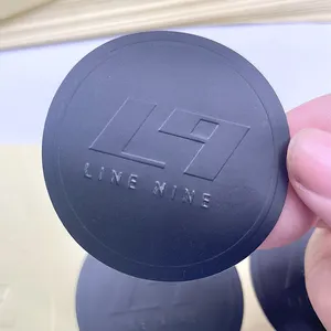 Label segel stiker perekat kertas bertekstur Matte timbul 3D cetak warna Logo merek kustom