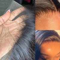 Perruque Lace Frontale Raide Crépu 4C Baby Hair Transparente 13x4 Frisée Crépue Pré-Épilée Yaki Brésilienne 360 avec Closure
