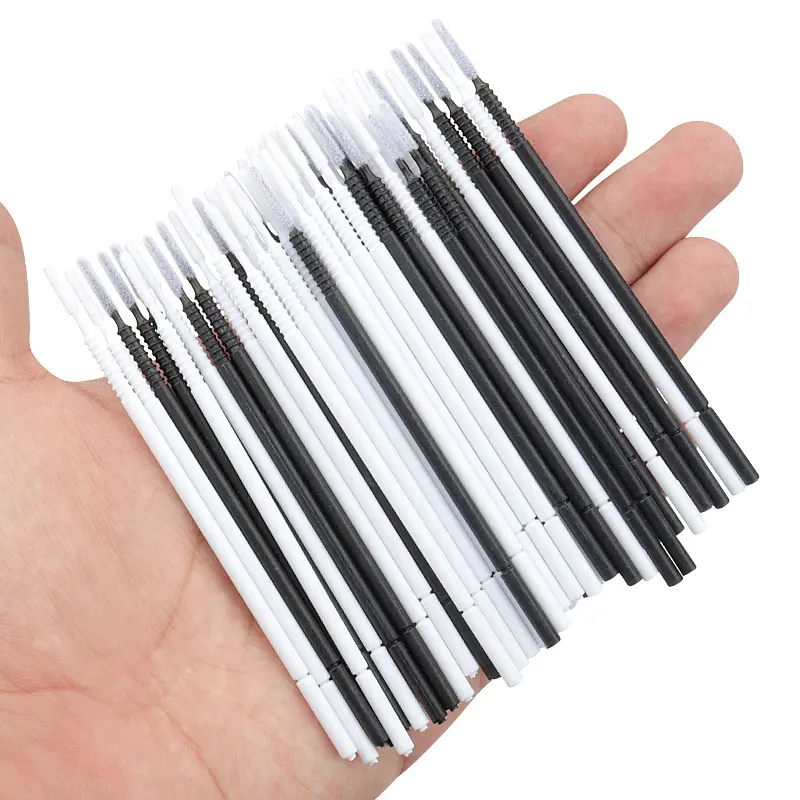 100pcs Micro Brush Applicators Bendable False Eyelash Grafting Cleaning Cotton Swab Multi Functional Disposable Cotton Swab