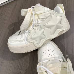 Baskets décontractées pour femmes, plateforme tendance, multicolores, lacets épais, style streetwear, skateboarding, confortables, tige en PU, semelle intermédiaire en caoutchouc - Product Image 1