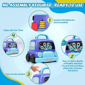Máquina de Burbujas Jinying para Niños, Generador de Burbujas con Música y Luz, Juguete Automático para Hacer Burbujas - Product Image 3