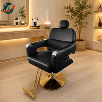 Fauteuil de Barbier Commercial en Cuir PU, Conception Ergonomique, Construction Robuste, Hauteur Réglable, Rotation à 360 Degrés - Vente en Gros pour Salons