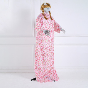 <span class=keywords><strong>Animé</strong></span> <span class=keywords><strong>Halloween</strong></span> Animatronic Floral Ghost Woman Prop avec mouvement de tête Décoration d'horreur activée par le son - Product Image 4