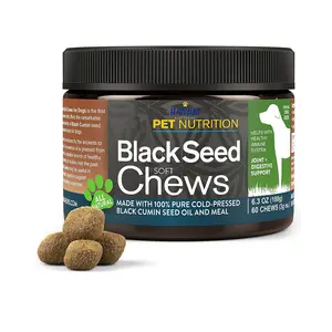 ODM/OEM Dogs Chews Treats 100% Pure Cold Pressed Black Cumin Seed Oil Black Seed Soft Chews For Dogs Healthy Immune System