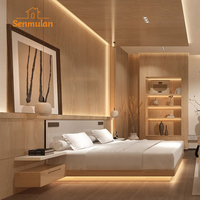 Juego de Muebles de Dormitorio de Hotel de Madera Moderna de Lujo, Hechos a Medida, para Proyectos de Resorts de 5 Estrellas