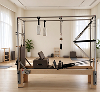 Machine de Pilates 3-en-1 en érable de haute qualité avec système de résistance flexible et accessoires complets pour l'entraînement à domicile