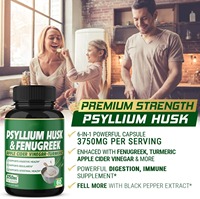 OEM Private Label Fiber Dietary Psyllium Flohs amens chale und Bocks hornklee Kapseln Verdauung Gesundheits unterstützung-60 Kapseln