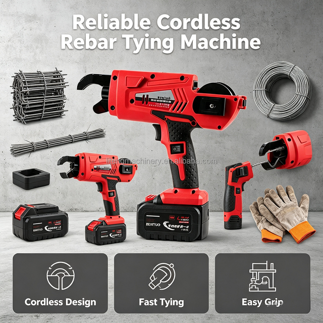 Intelligent Automatic Rebar Binding Machine Cordless Handheld Steel Reinforcement Tying Construction Tool
