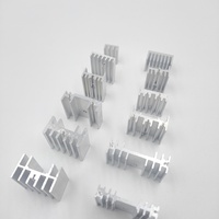 Dissipateur thermique triode 20*15*10MM en alliage d'aluminium TO-220, extrusion personnalisée, couleur sur mesure, radiateur de transistor, découpe et pliage Al 6063