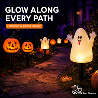 Lampes solaires étanches de style antique pour Halloween, décorations de jardin extérieures en forme de citrouille, fantôme et crâne pour allées et cours
