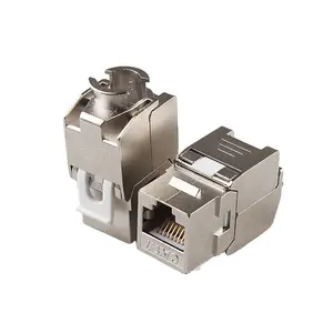 Wholesale Rj45 Keystone FTP Female Cat7 Keystone Jack AWG 24-26 Zinc Alloy Amp Cat7 Rj45 Connector