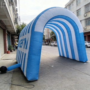 Arche gonflable personnalisée à thème argentin, rayée bleu et blanc, pour l'entrée des matchs de football et les événements promotionnels sportifs - Product Image 3