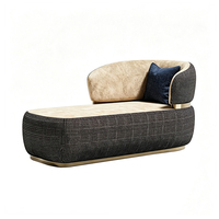 Ensemble de canapés modulaires YUANCHANG avec revêtement en tissu et pieds en acier inoxydable - Conception modulaire confortable pour chambre à coucher et salon