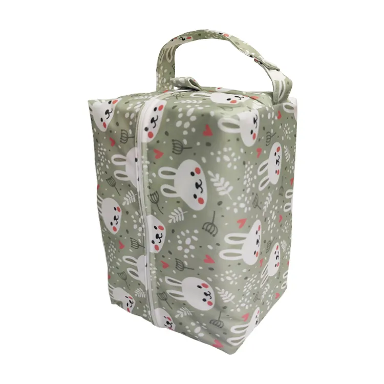 Windel Dry Wet Bags Wasserdichte Stoff trennung Wickelt asche Kid Eco Friendly Custom Printed Wet Bag Sets