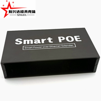 Boîtier en alliage d'aluminium noir imprimable par sérigraphie, taille standard pour boîtier d'équipement d'extension PoE (Power Over Ethernet)