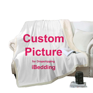 Custom Cartoon Warm Fleece Sherpa Two Layers Throw Blanket Premium Plush Thin Quilt Printed All-Season Bed Sofa Use <strong>Dropshipping</strong> - Product Image 1