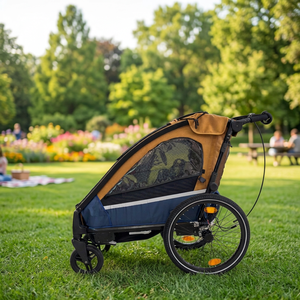 Remorque pour enfants en alliage d'aluminium KS-201 T City Exploration avec suspension indépendante et attelage à dégagement rapide pour les aventures urbaines - Product Image 3