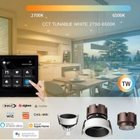 Système de maison intelligente, downlight à intensité variable, Zigbee Homekit, downlight RGB à détecteur de mouvement, spots encastrés au plafond, downlight à angle réglable