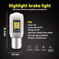 Lampe à LED pour voiture 1157 BAY15D P21/5W 3030 LED ampoule de feu de recul clignotant lampe LED feux de freinage ampoules accessoires auto