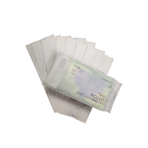 Sac d'emballage <span class=keywords><strong>de</strong></span> serviettes en coton retirables personnalisées sac d'extraction <span class=keywords><strong>de</strong></span> serviettes en coton jetables en plastique avec ligne facile à déchirer - Product Image 5