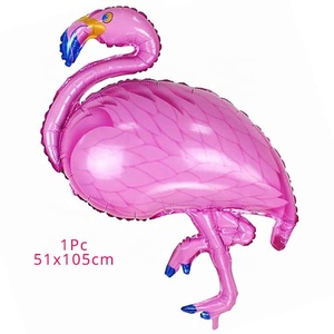 1 ensemble de lumière LED flamant rose, décoration de fête de flamant rose à faire soi-même, vaisselle jetable pour fête d'anniversaire, décoration de mariage, fournitures de fête hawaïenne - Product Image 4