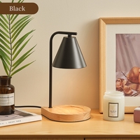 Lampe chauffe-cire électrique minimaliste en bois de luxe moderne pour aromathérapie, idéale pour chambre, salon, restaurant