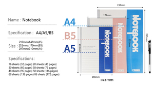 A4 <b>A5</b> B5 Wholesale Custom School Office Stationery Notebook Paper <b>Note</b> Exercise <b>Book</b> - Product Image 2