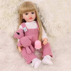 Yeni 24 inç silikon yeniden doğmuş bebek el boyalı cilt gerçek saç köklü gerçekçi ağırlıklı vücut - Product Image 3