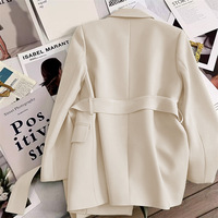Nouvelle veste de costume à lacets pour femme, style coréen, décontractée, automne-printemps, blazer tendance pour femme
