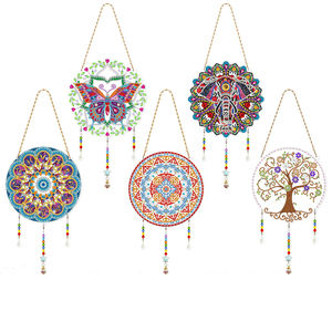 DIY diamant peinture papillon ornement de noël carillon éolien pendentif <span class=keywords><strong>d</strong></span>écoration de la maison diamant peinture - Product Image 1