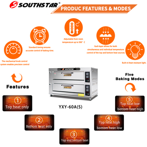 Four <span class=keywords><strong>à</strong></span> sole en acier inoxydable de haute qualité Southstar, 2 niveaux, 6 plateaux, pour restaurant, boulangerie, hôtel, pierres et céréales en option - Product Image 5