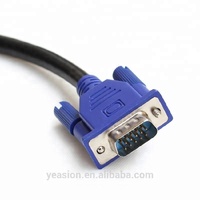 Harnes kabel tampilan 3 + 2 VGA kecepatan tinggi untuk Monitor 24 inci koneksi PC transmisi sinyal Video tahan lama