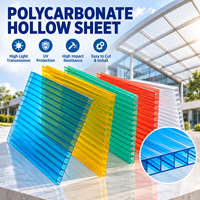 Panneau de toiture en polycarbonate alvéolaire haute performance, léger, anti-UV, extrudé, vente en gros directe usine