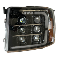 Phare LED complet compatible avec Chevy Silverado 1500 2500HD 3500HD 2500 2007-2014, projecteur 6 lentilles IP67
