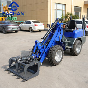 EACHAN Cina 4x4 roda Diesel depan Mini pemuat hidrolik mesin pemindah tanah pemuat pertanian ambil ember roda pemuat - Product Image 3