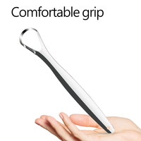 Nettoyant pour la langue en forme de U, gratte-langue en acier inoxydable, outil de soins bucco-dentaires réutilisable, étanche, écologique, portable, avec rangement