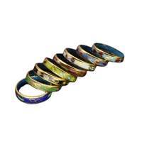 Bague en cuivre plaqué or vintage de coupe ovale en émail cloisonné, artisanat chinois caractéristique, cadeau en gros 2024