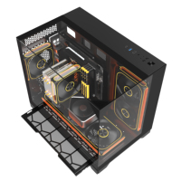 Boîtier PC de bureau Mid-Tower blanc avec panneau en verre trempé panoramique pour processeur, refroidissement ATX, idéal pour le gaming