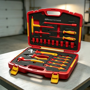 VDT-07 Ensemble d'outils d'électricien isolés 23 pièces, boîte <span class=keywords><strong>à</strong></span> outils, jeu de <span class=keywords><strong>douilles</strong></span>, kit d'outils <span class=keywords><strong>professionnel</strong></span> - Product Image 1