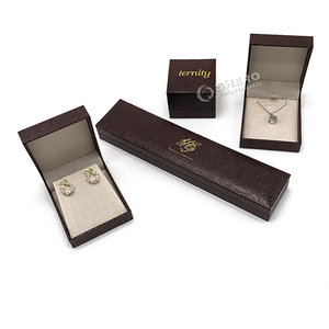 Cajas de Piel Sintética PU de Primera Calidad, Color Negro, Personalizadas al por Mayor, para Collares, Pulseras, Anillos, Pendientes, Joyería - Product Image 3