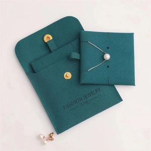 Emballage de bijoux en microfibres de luxe avec logo personnalisé, plusieurs couleurs, boucles d'oreilles, colliers, pochettes cadeaux - Product Image 5
