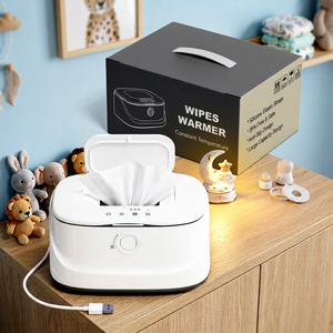 Chauffe-lingettes pour bébé à température réglable, grande capacité, distributeur de lingettes humides, écran LED, boîte chauffante portable pour lingettes - Product Image 1