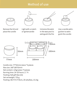 Velas Aromáticas Artesanales en Lata, Velas de Cera de Soya con Aceite de Masaje, para San Valentín, Acción de Gracias, Halloween, Bodas - Product Image 4