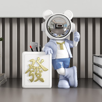 Ornement de rangement en résine, astronaute de dessin animé peint à la main, fabrication directe d'usine, décoration pour la maison et le salon
